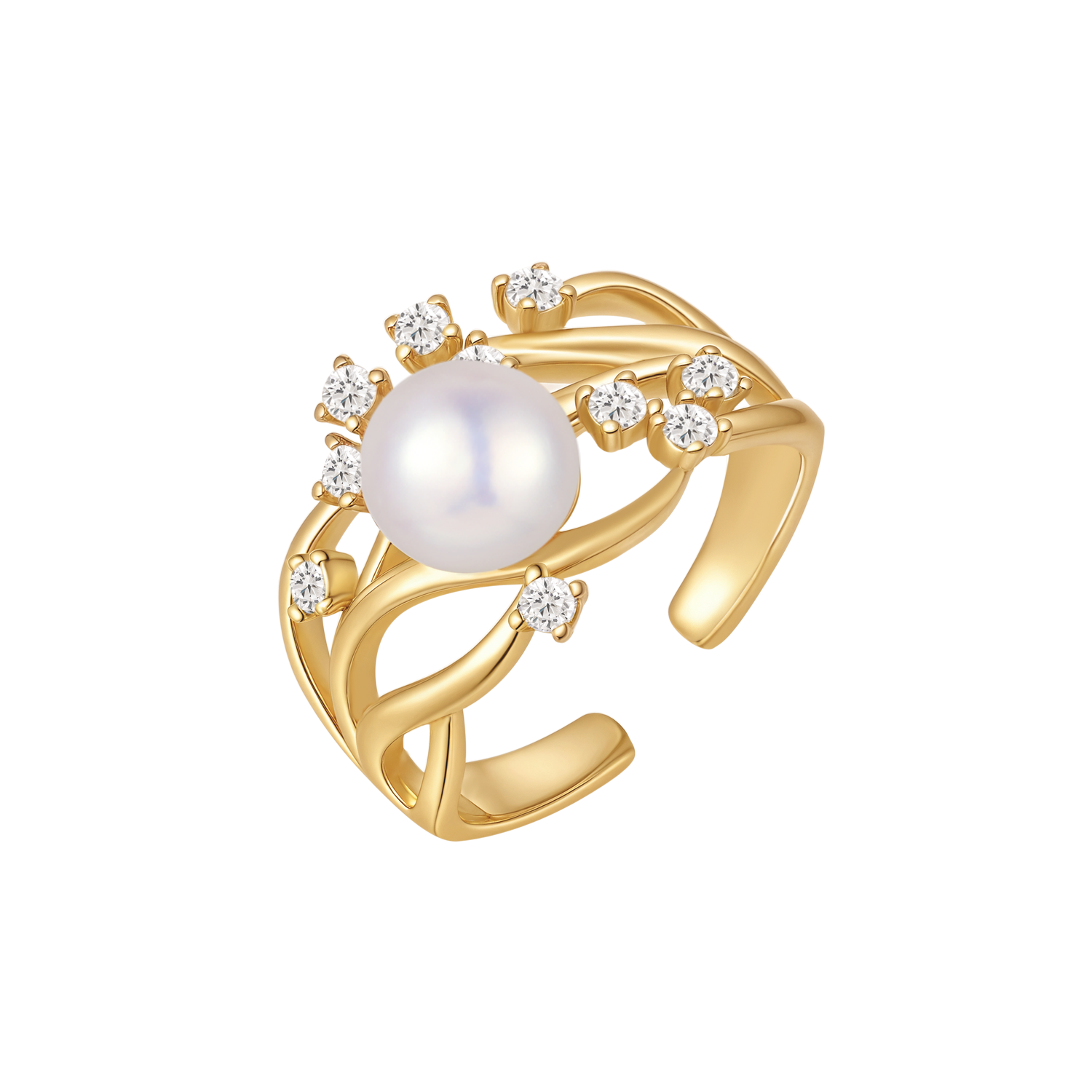 Sølvforgyldt ring F12249312