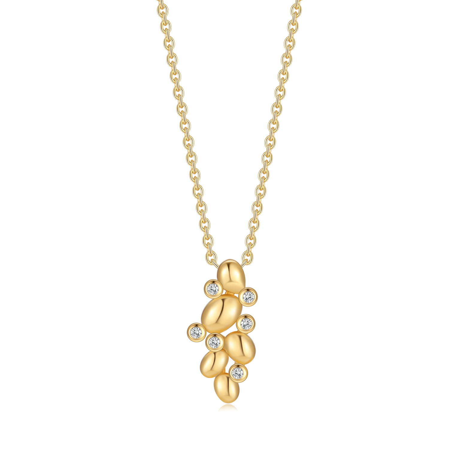 Sølvforgyldt halskæde F16239195