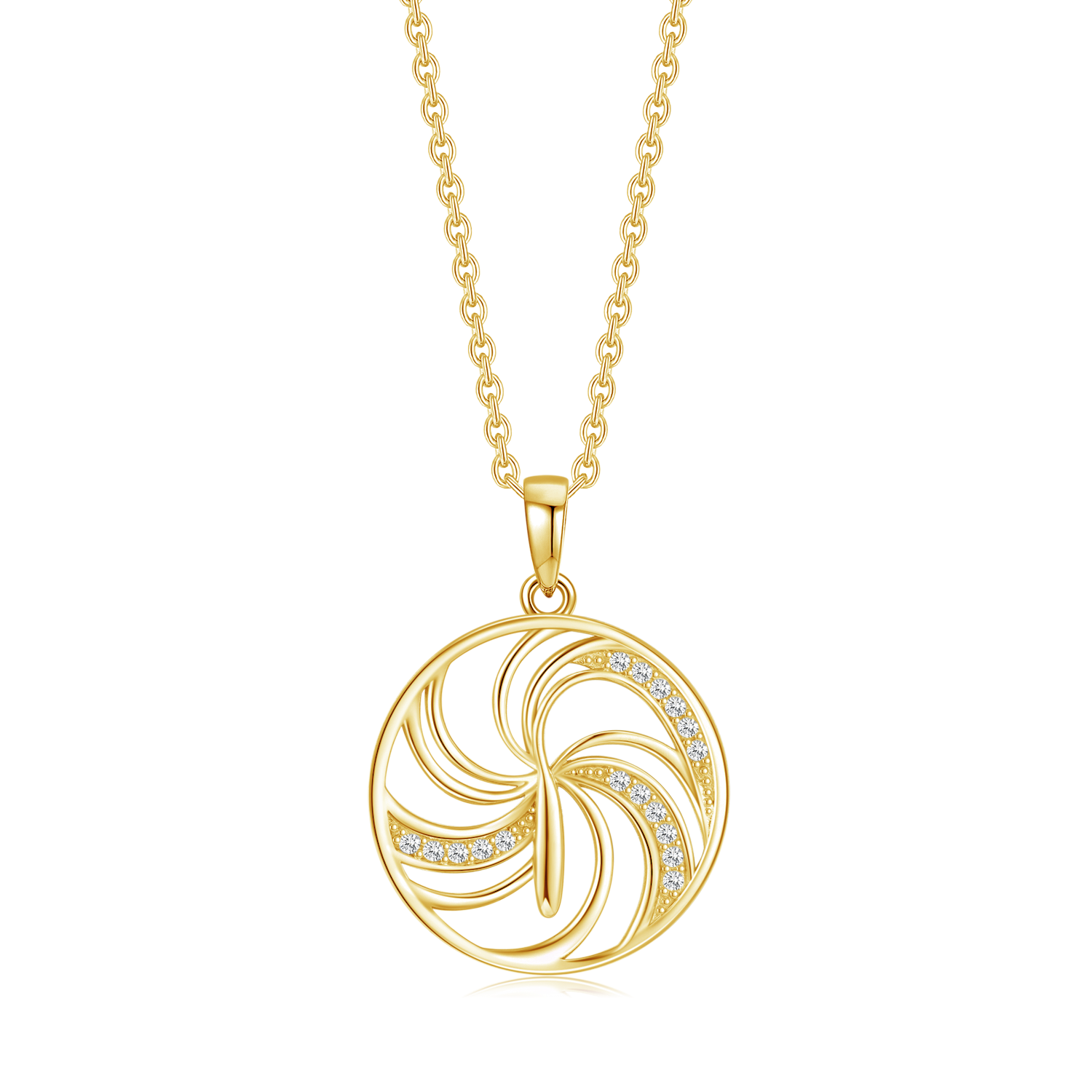 Sølvforgyldt halskæde F16239205