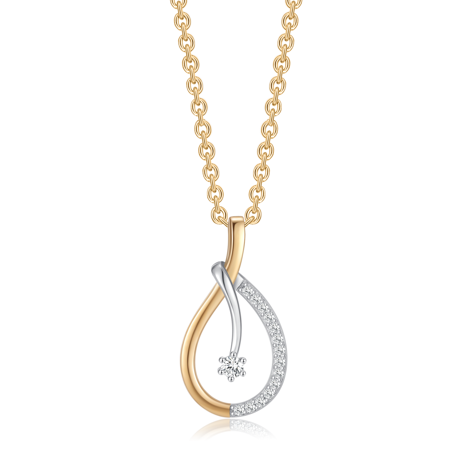 Sølvforgyldt halskæde F16249301