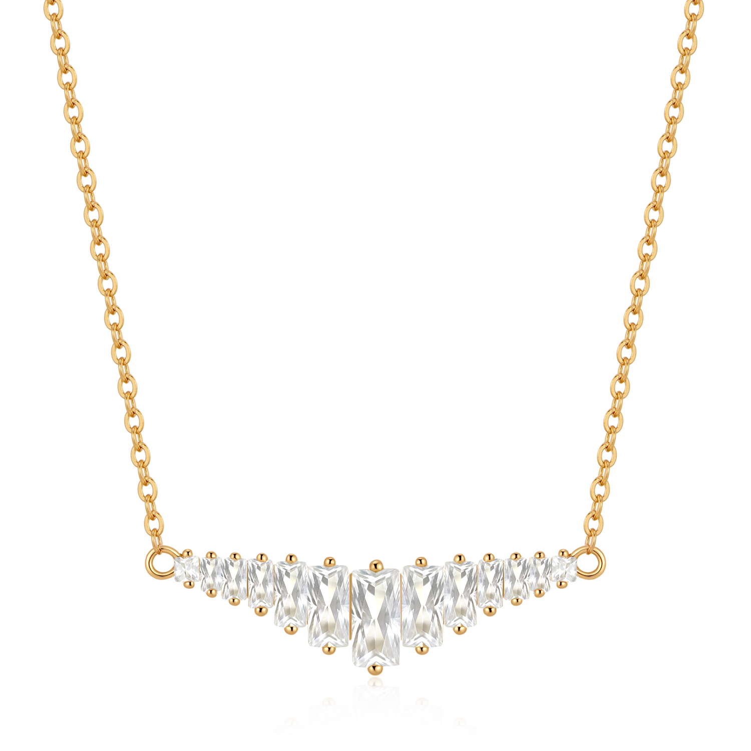 Sølvforgyldt halskæde F16249308