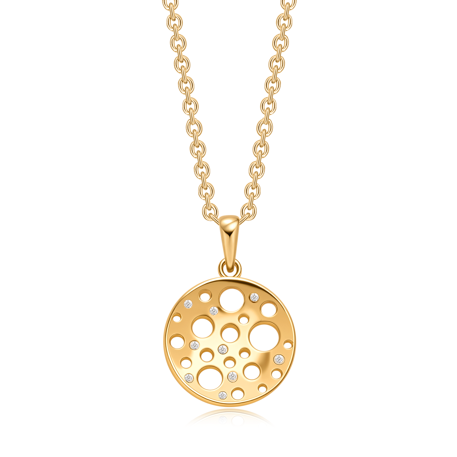 Sølvforgyldt halskæde F16249313