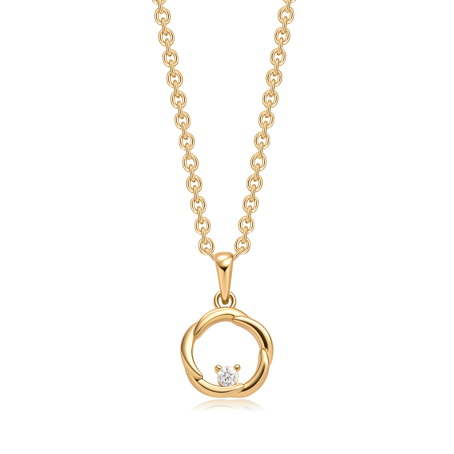 Sølvforgyldt halskæde F16249315