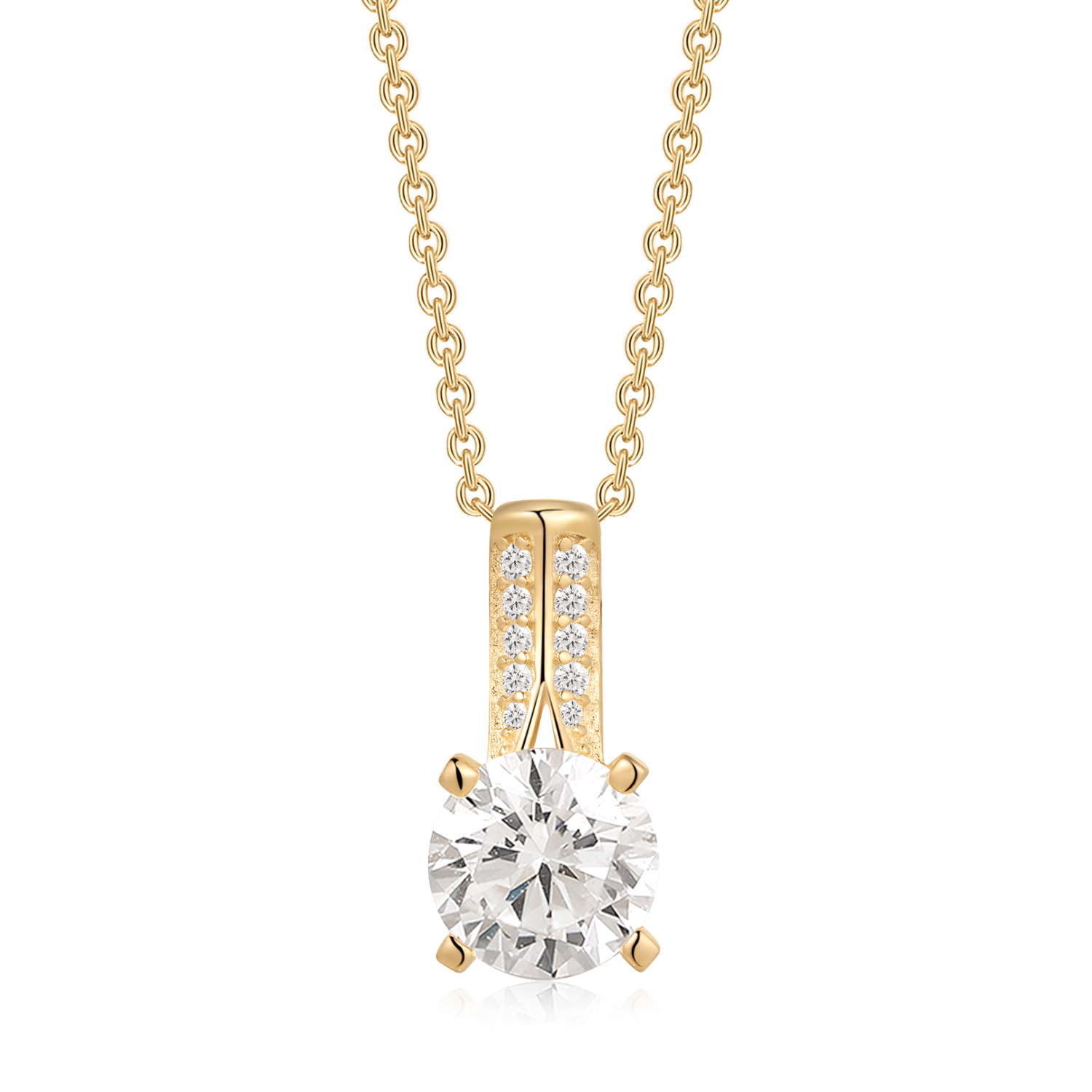 Sølvforgyldt halskæde F16249319