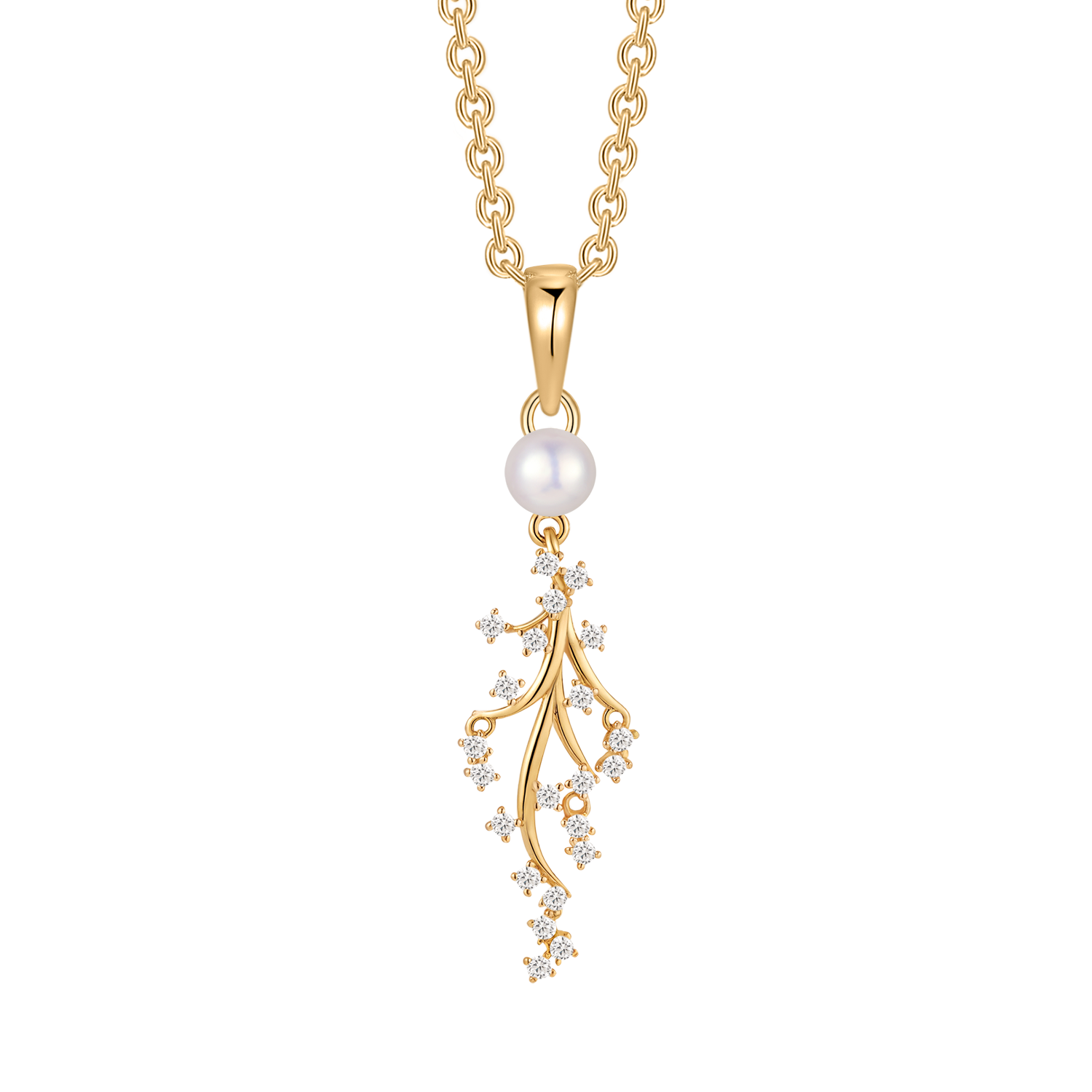 Sølvforgyldt halskæde F16249321