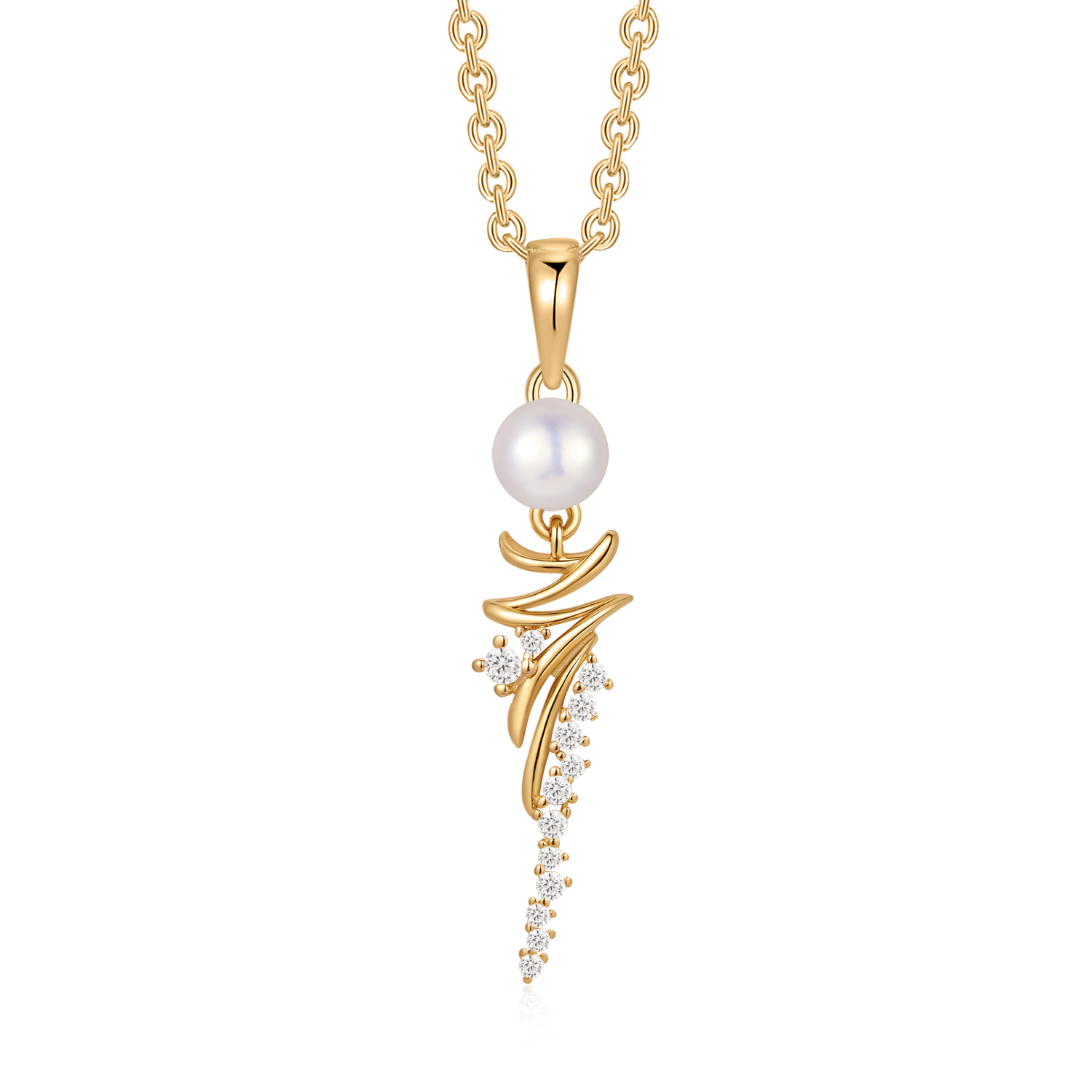 Sølvforgyldt halskæde F16249322