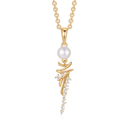 Sølvforgyldt halskæde F16249322