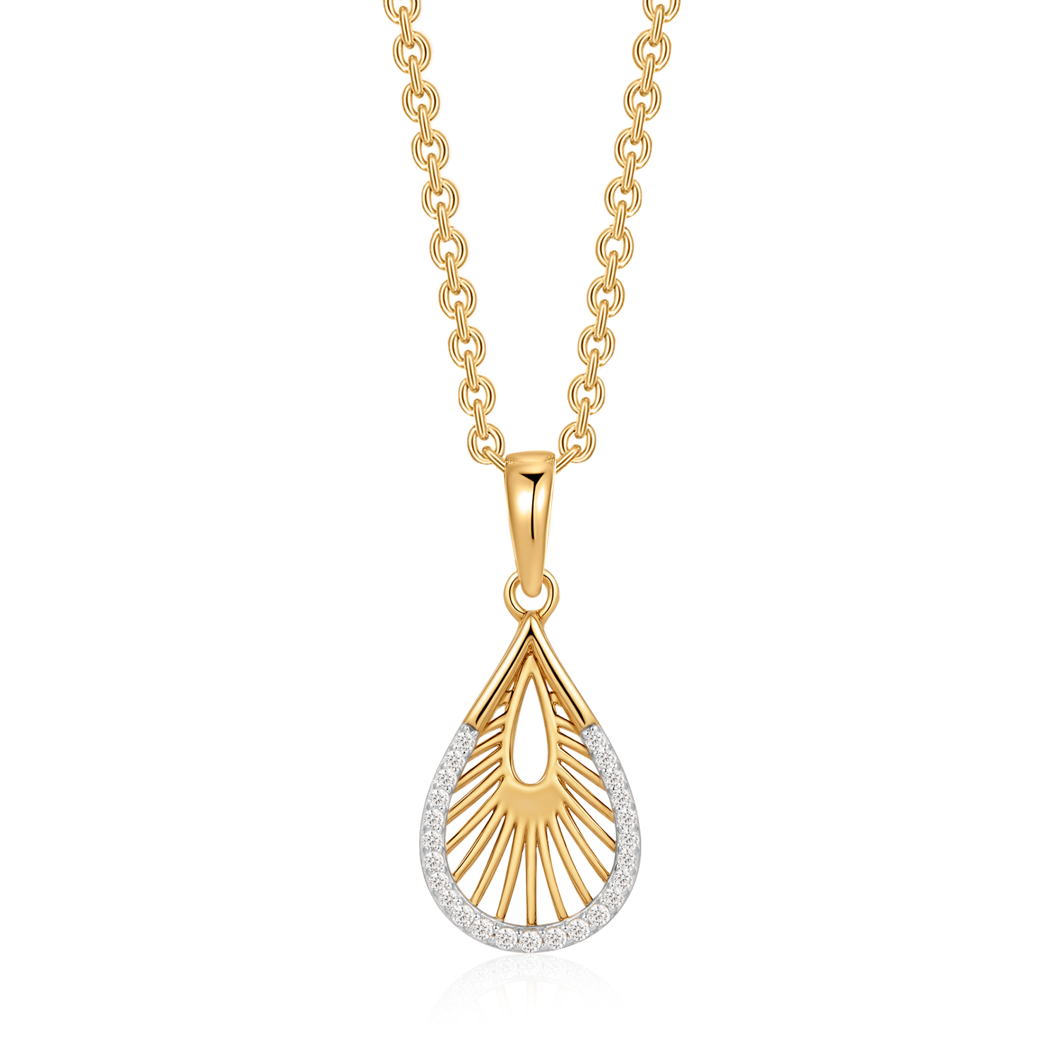 Sølvforgyldt halskæde F16249323