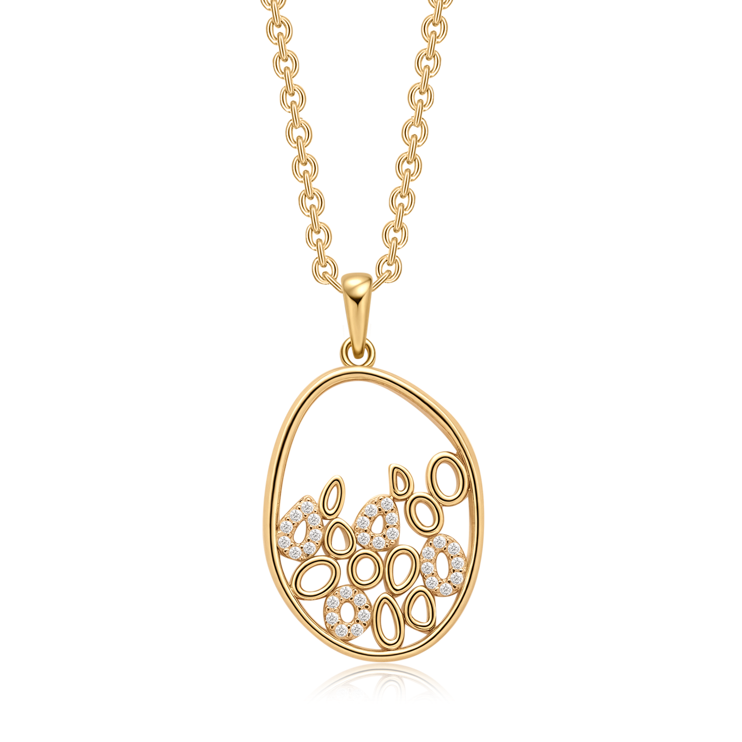 Sølvforgyldt halskæde F16249324