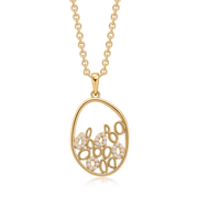 Sølvforgyldt halskæde F16249324