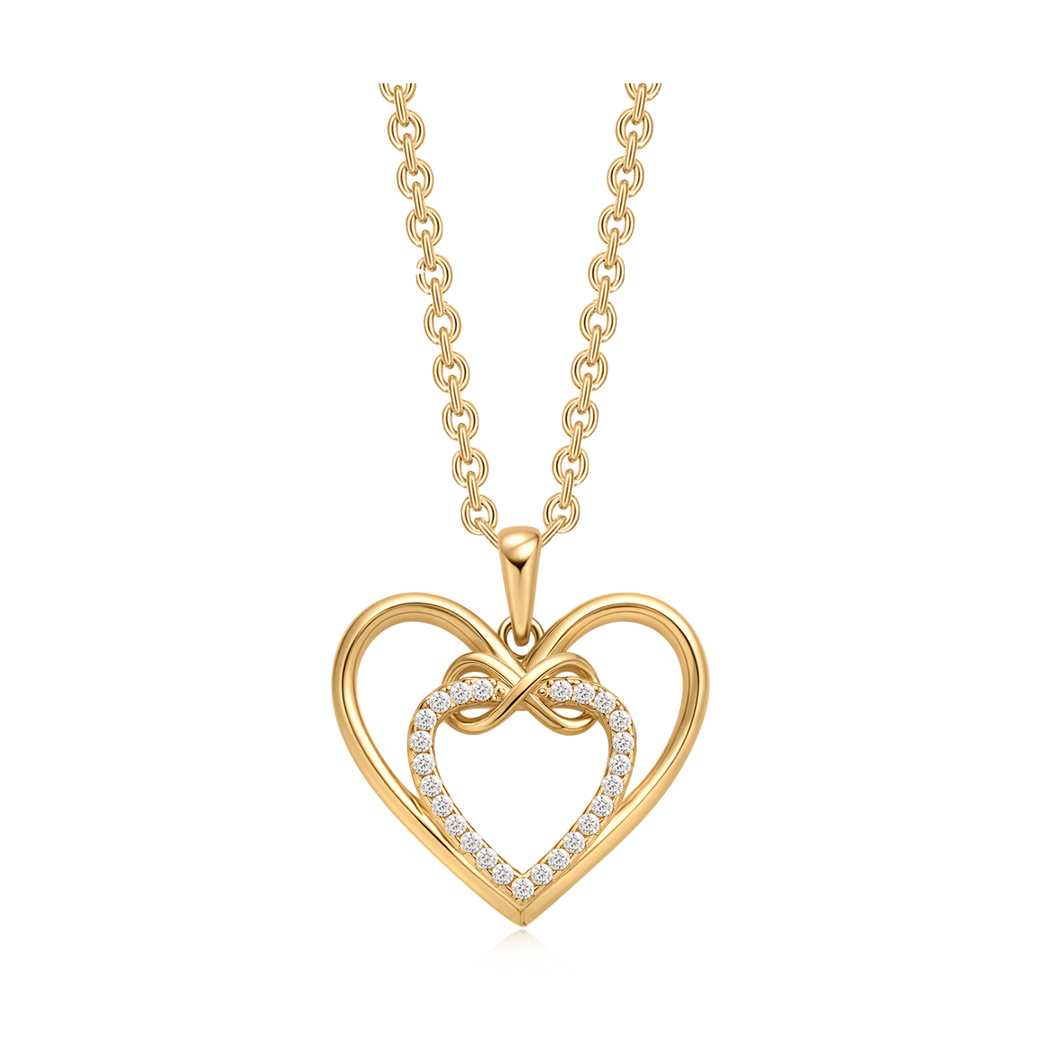 Sølvforgyldt halskæde F16249815