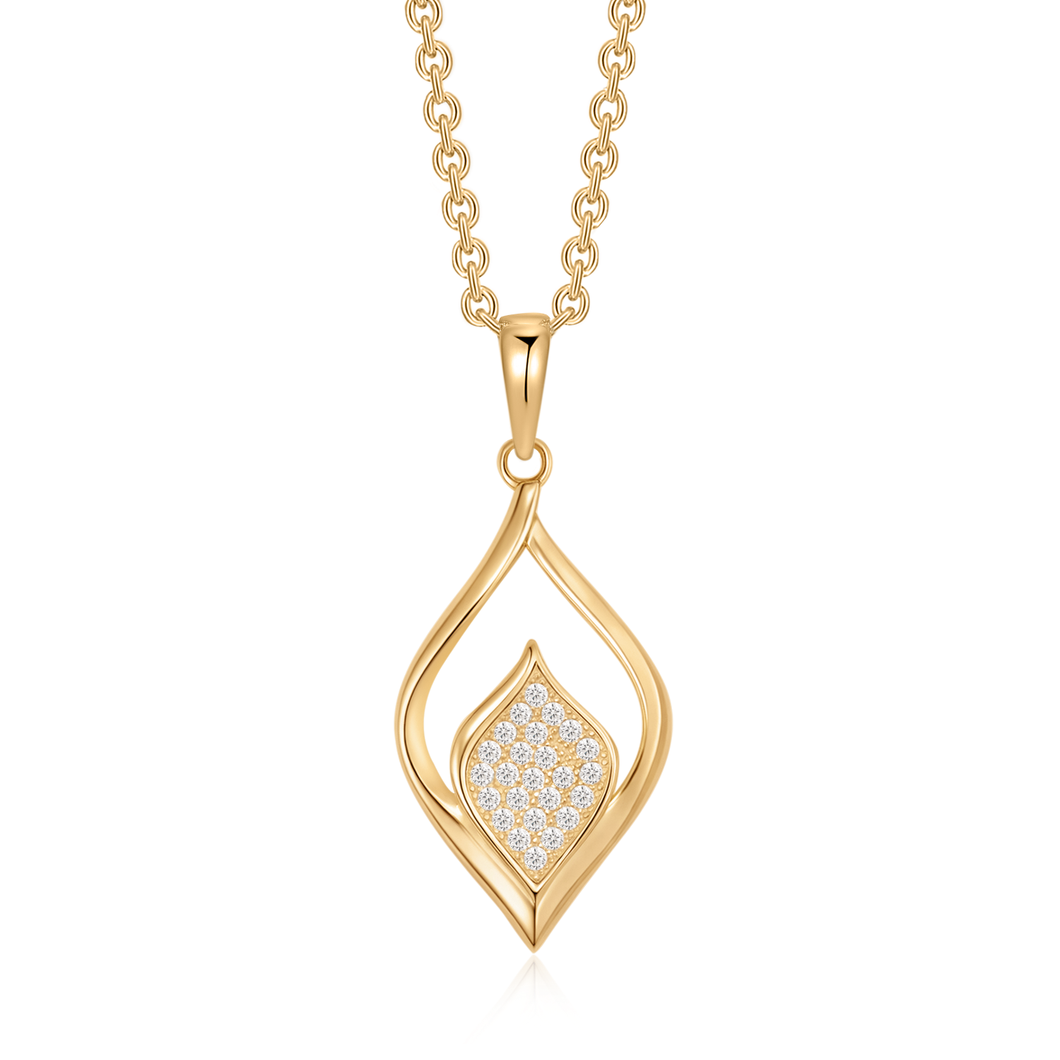 Sølvforgyldt halskæde F16262003