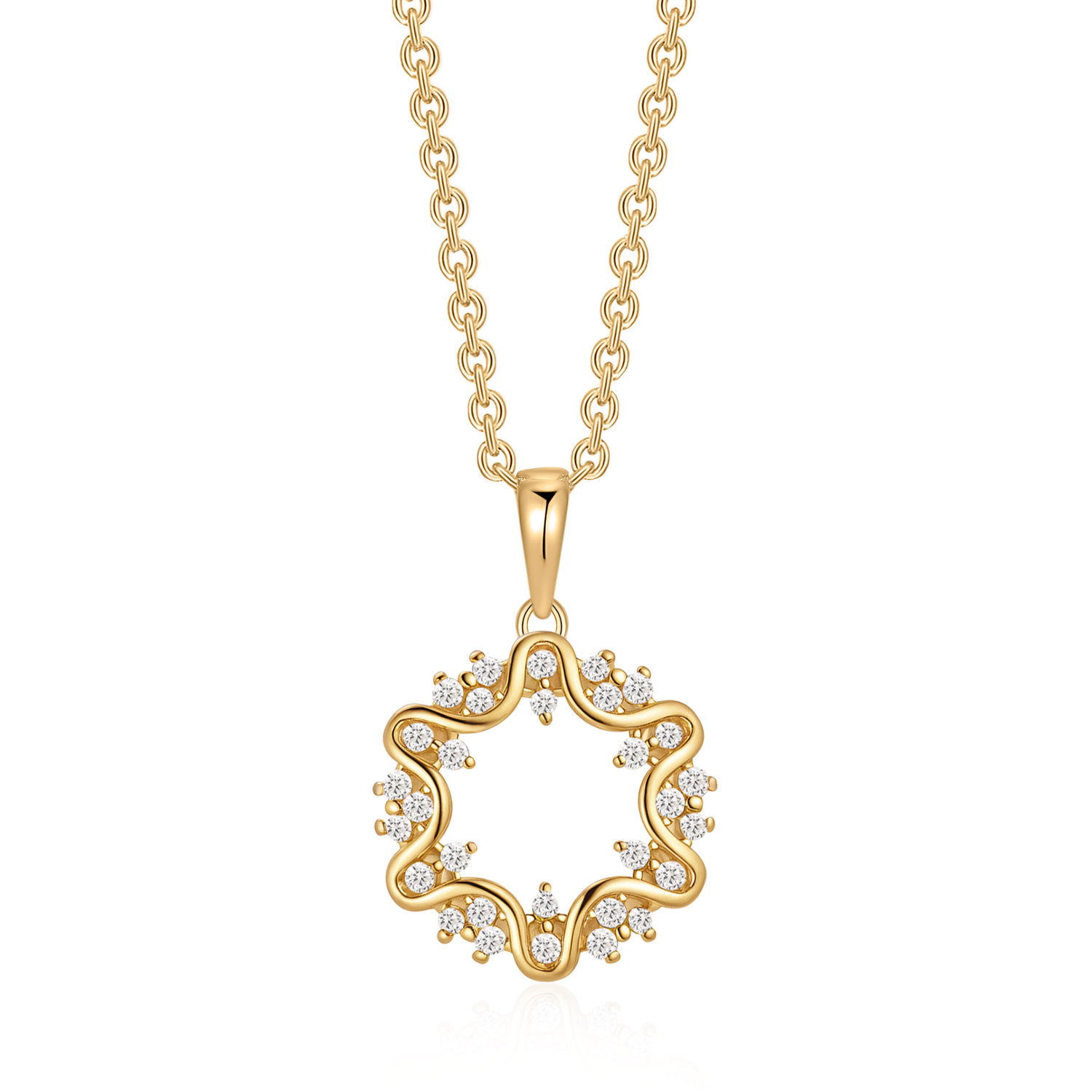 Sølvforgyldt halskæde F16262008