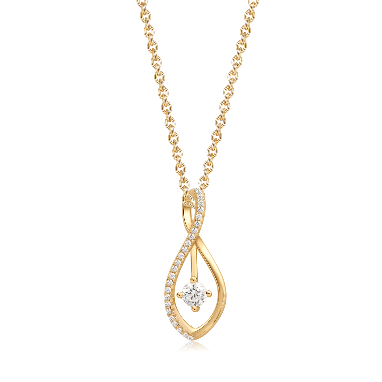 Sølvforgyldt halskæde F16262010