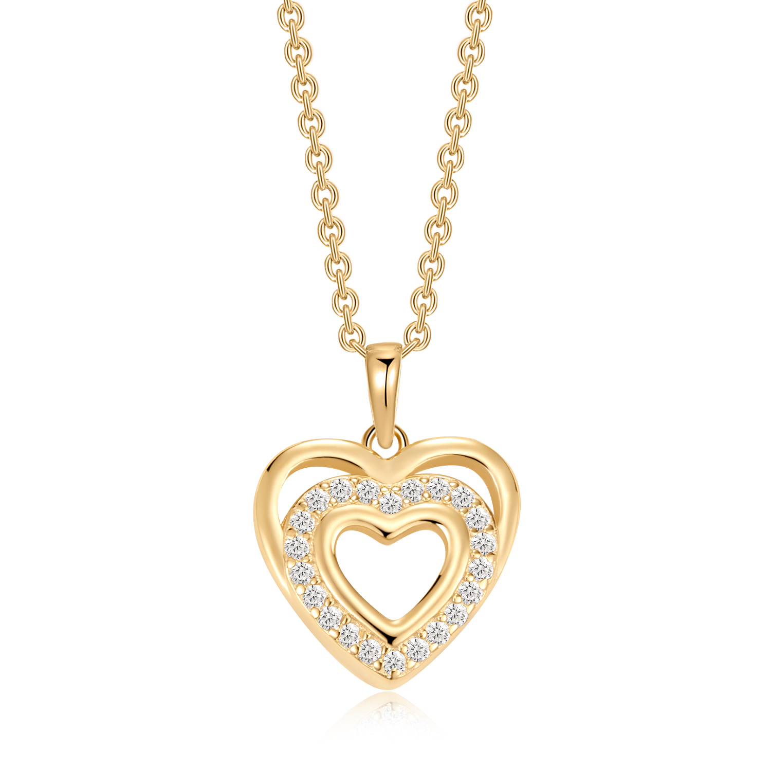 Sølvforgyldt halskæde F16262505