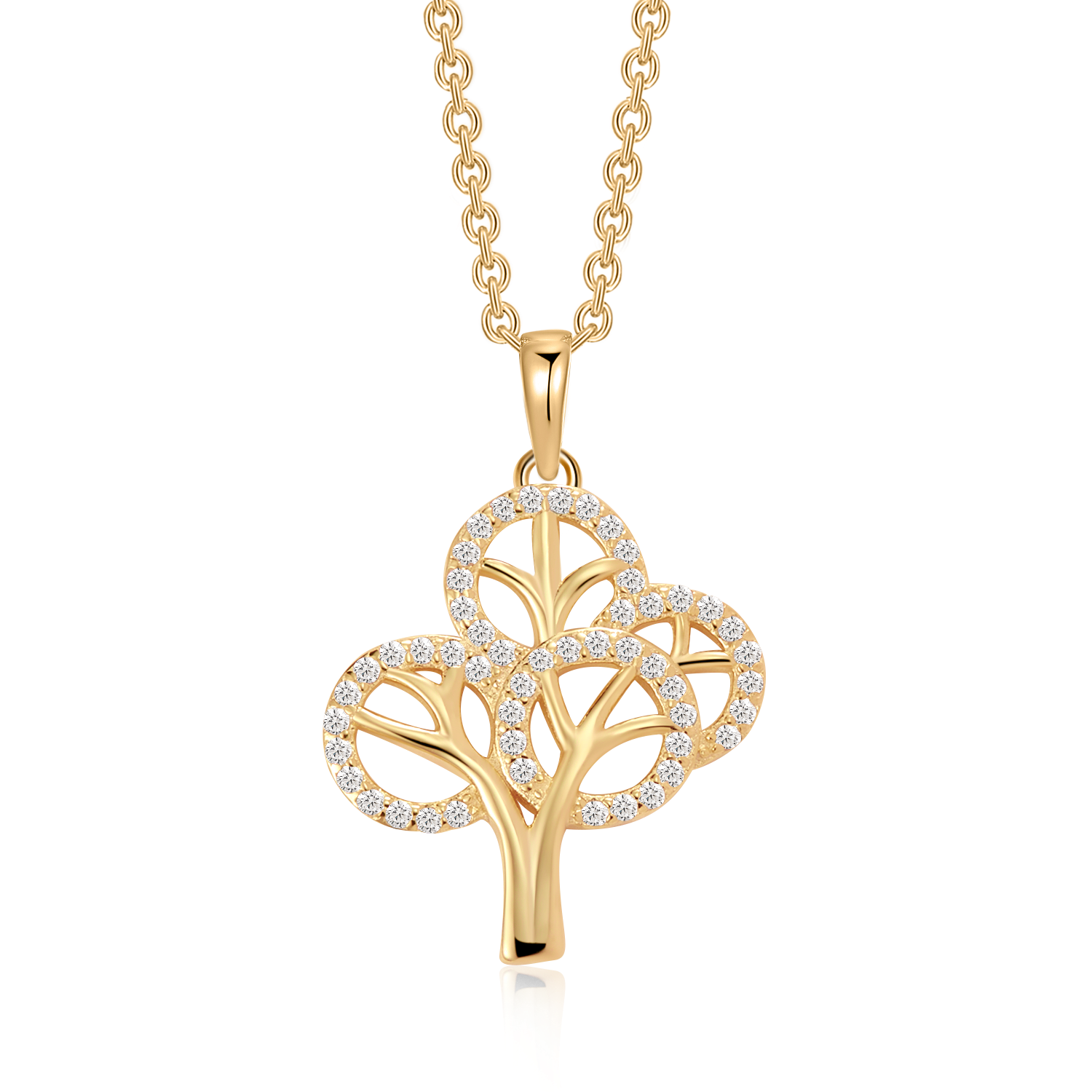 Sølvforgyldt halskæde F16262517