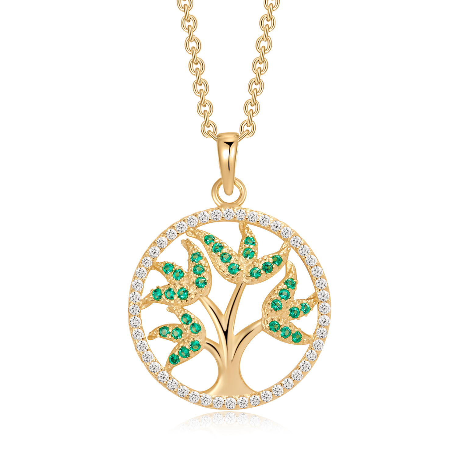 Sølvforgyldt halskæde F16262520