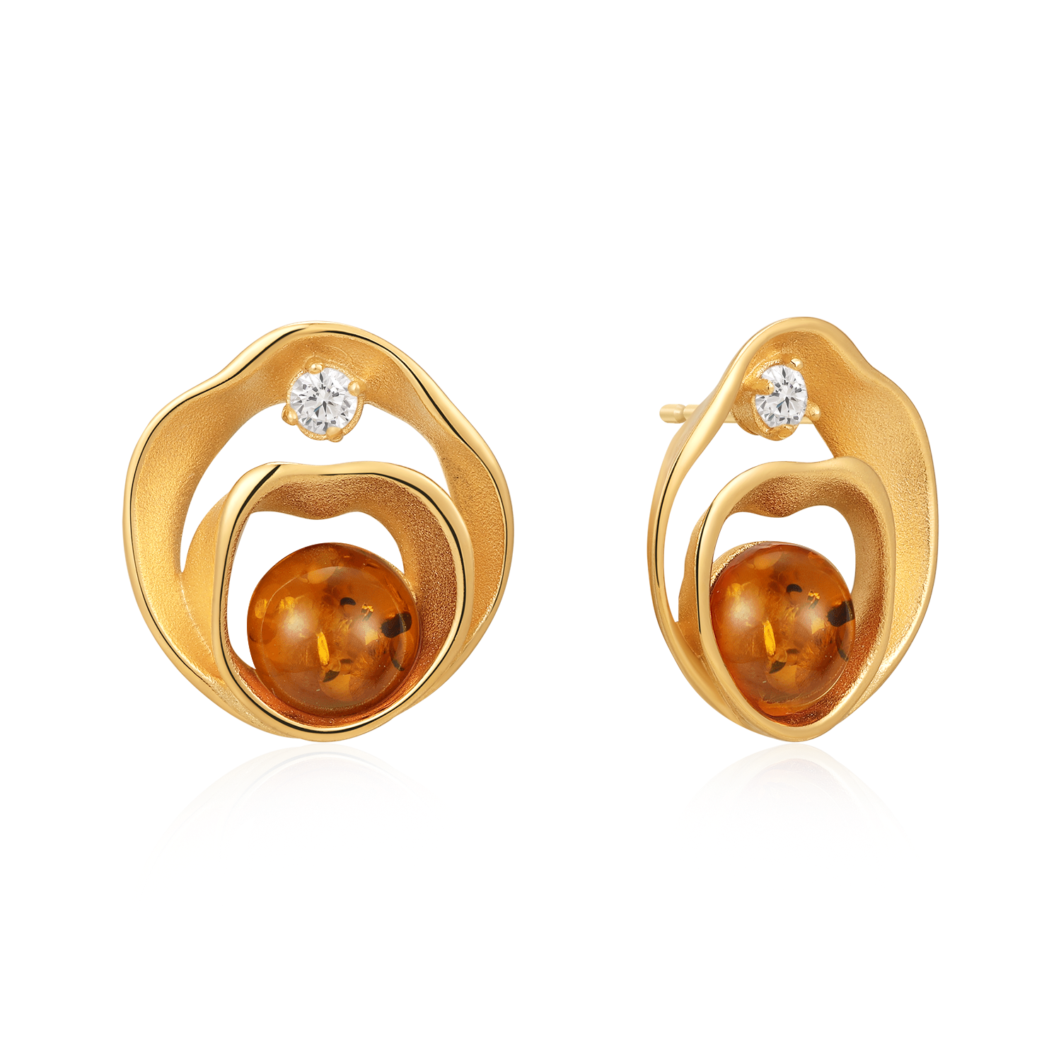 Sølvforgyldt ørestikker F20165160