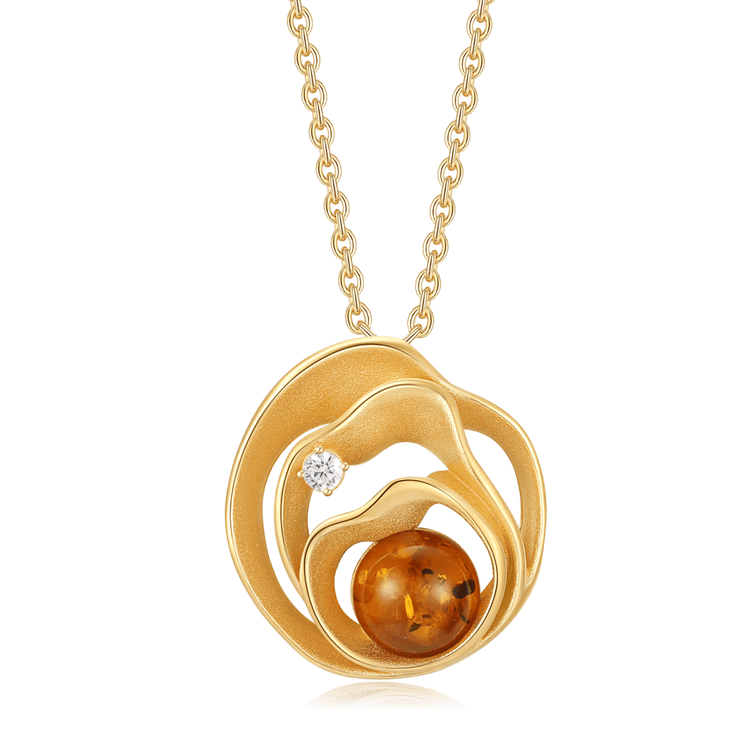 Sølvforgyldt halskæde F26165160