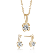 Sølvforgyldt smykkesæt FS239175