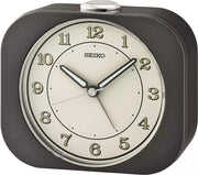 Seiko vækkeur med lys, snooze og lydløs sekundviser - Grå - 9,5 x 9,4 x 6,6 cm