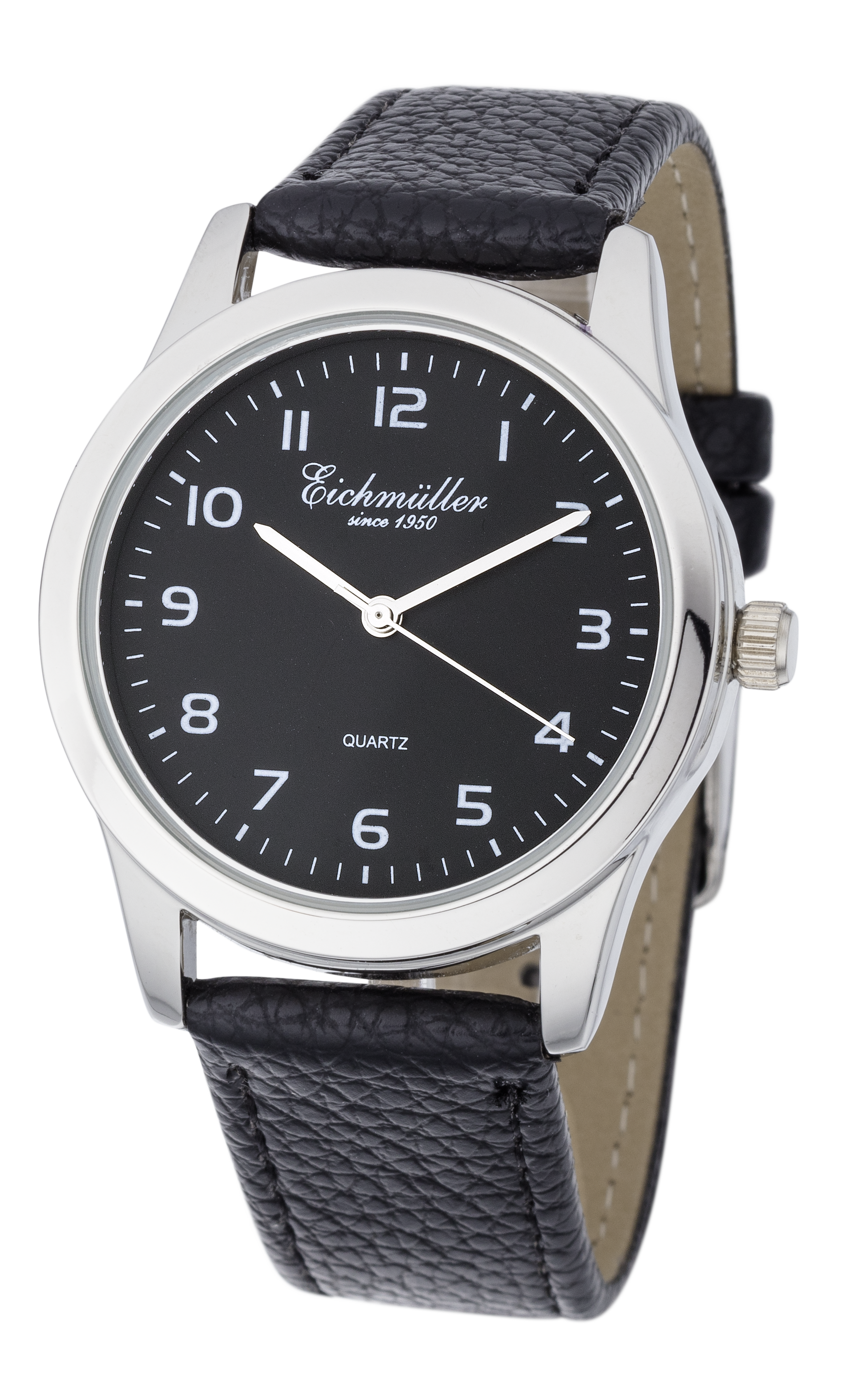 Herreur med sort læderrem - 38 mm