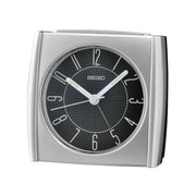 Seiko vækkeur med lys, snooze og lydløs sekundviser - Sort - 8,5 x 9 x 6,3 cm