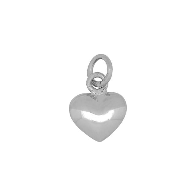 SIERSBØL rhod. sølv vedhæng/charm hjerte 8x9mm