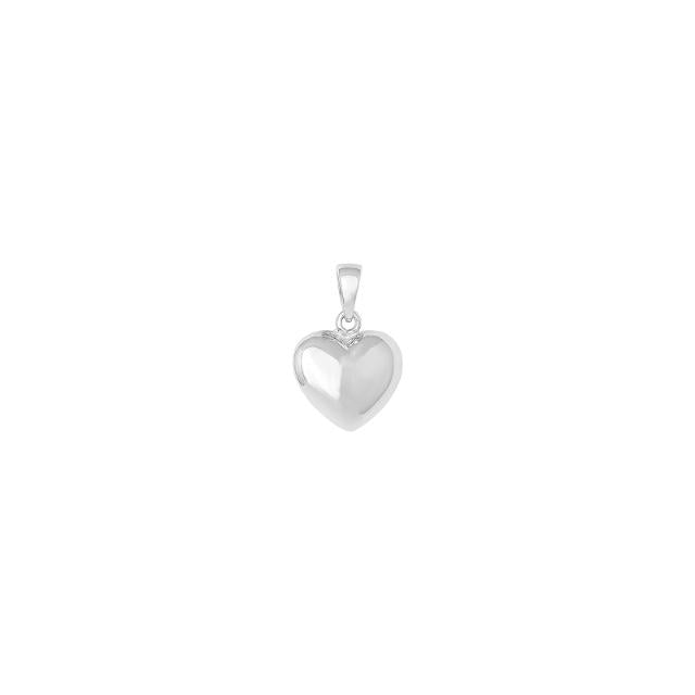 SIERSBØL sølv rhod. vedhæng hjerter 11x13mm