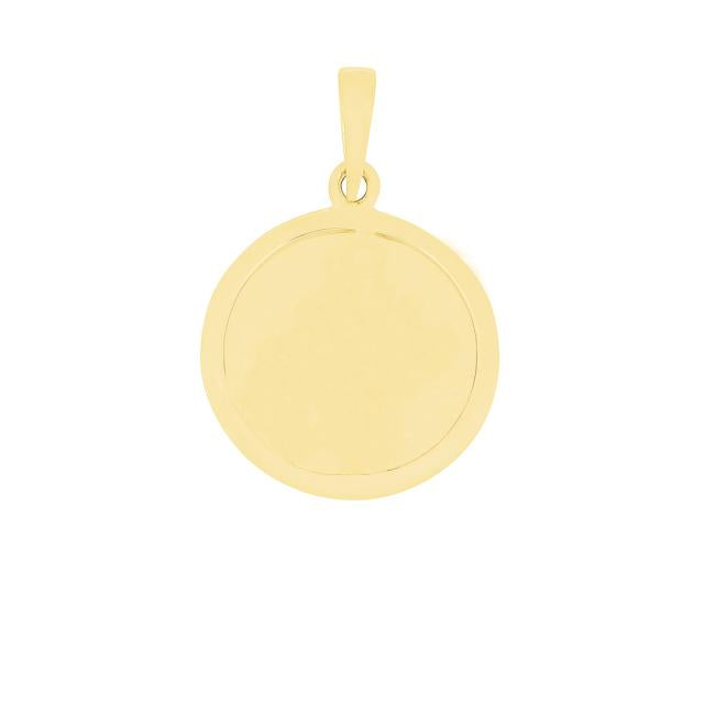 14kt. guldvedhæng plade 18mm