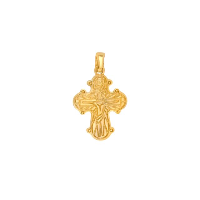 8kt. guld dagmarkors m/fadervor 18mm