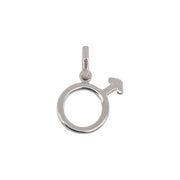 Rhod. sølv kors massiv 24mm