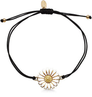 Aagaard nylon Marguerit armbånd, forgyldt sølv - Urma.dk