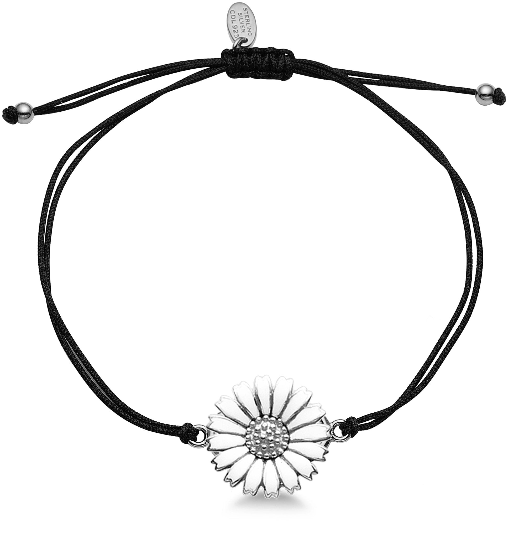 Aagaard nylon Marguerit armbånd sølv - Urma.dk