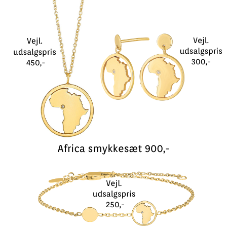 NOA Africa forgyldt sølv smykkesæt 