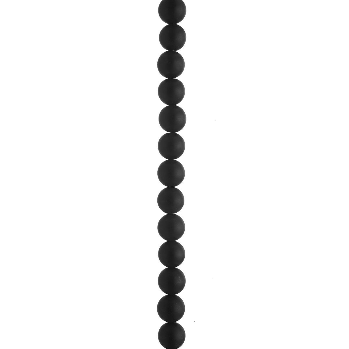 AGAT COLLIER SORT 8MM MATT 45CM