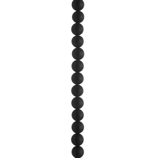 AGAT COLLIER SORT 8MM MATT 45CM