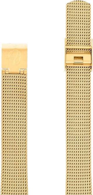 Arne Jacobsen mat guld stål meshlænke 14 mm