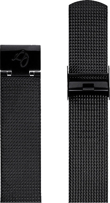 Arne Jacobsen mat sort stål meshlænke 20 mm