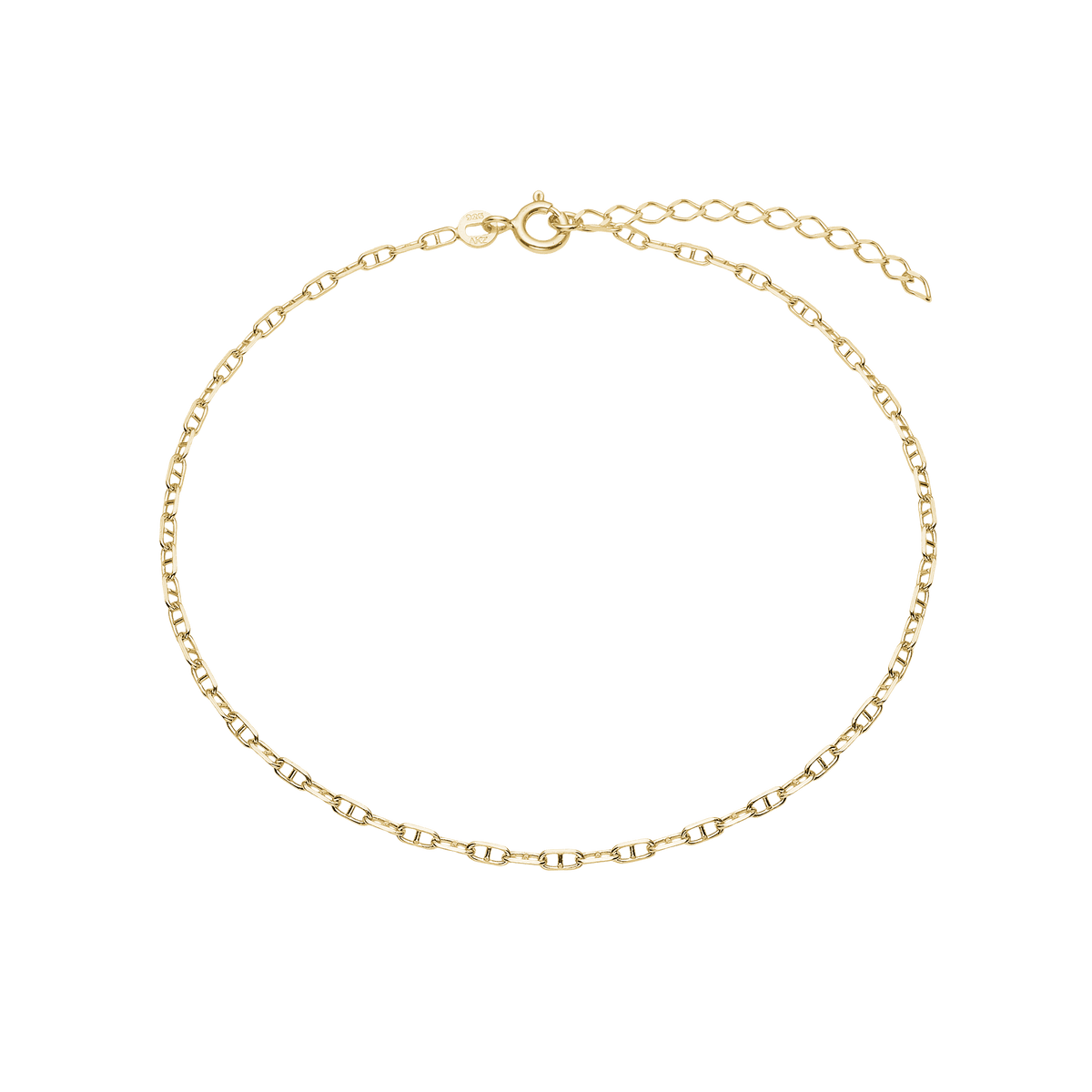Ankelkæde Ancla, 23+4cm, forg sølv