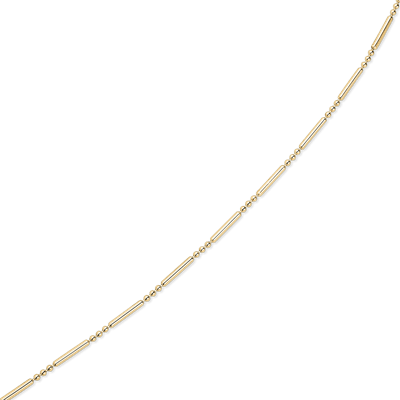 Ankelkæde i forgyldt sølv med kugler og pinde. - Urma.dk