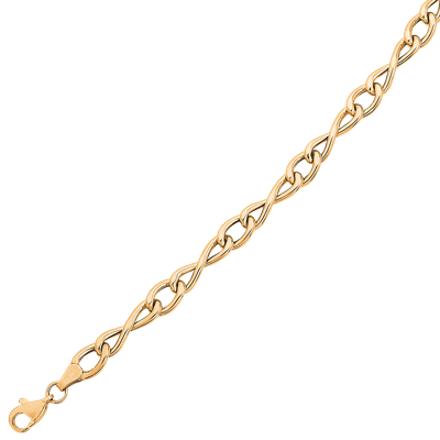 Armbånd i 8 karat guld med "Infinity" evighedstegn.