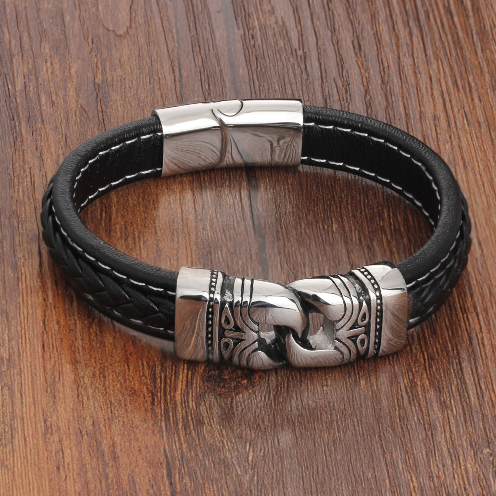 Herre læderarmbånd