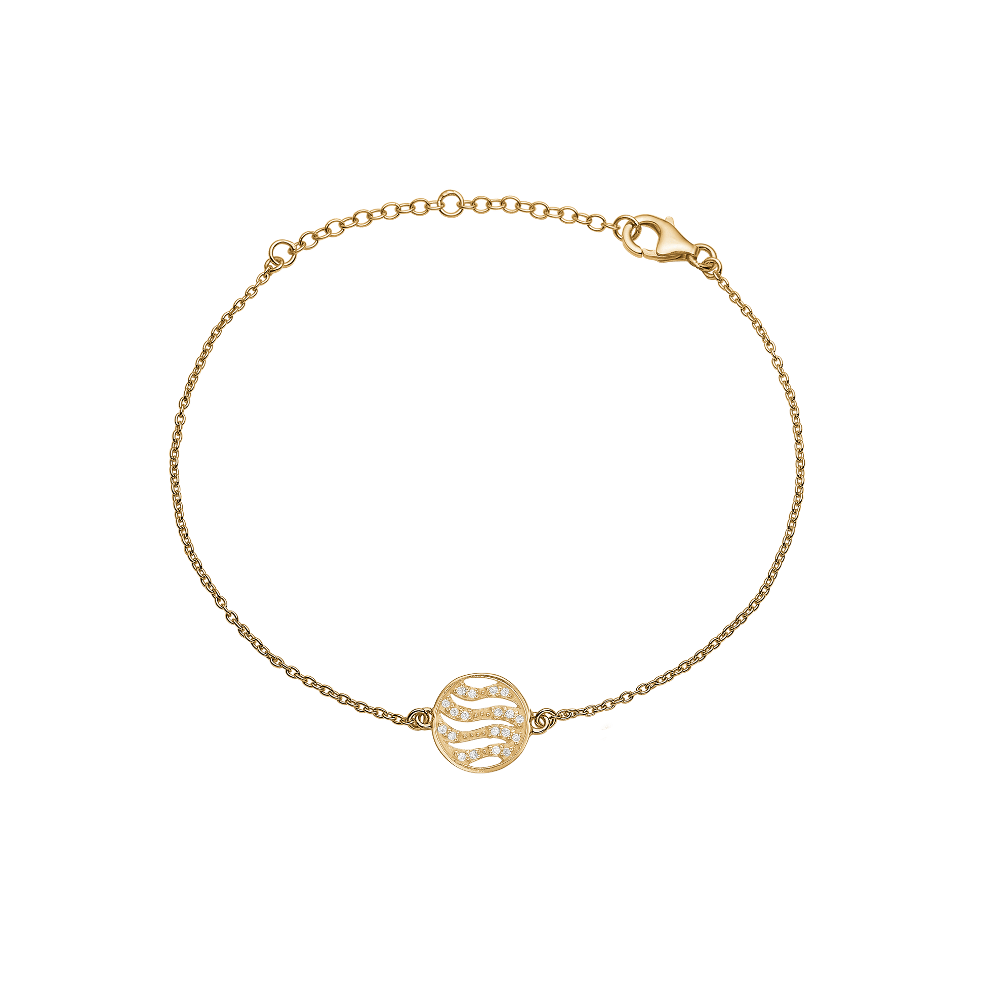 Armbånd 8 kt armbånd, bølger