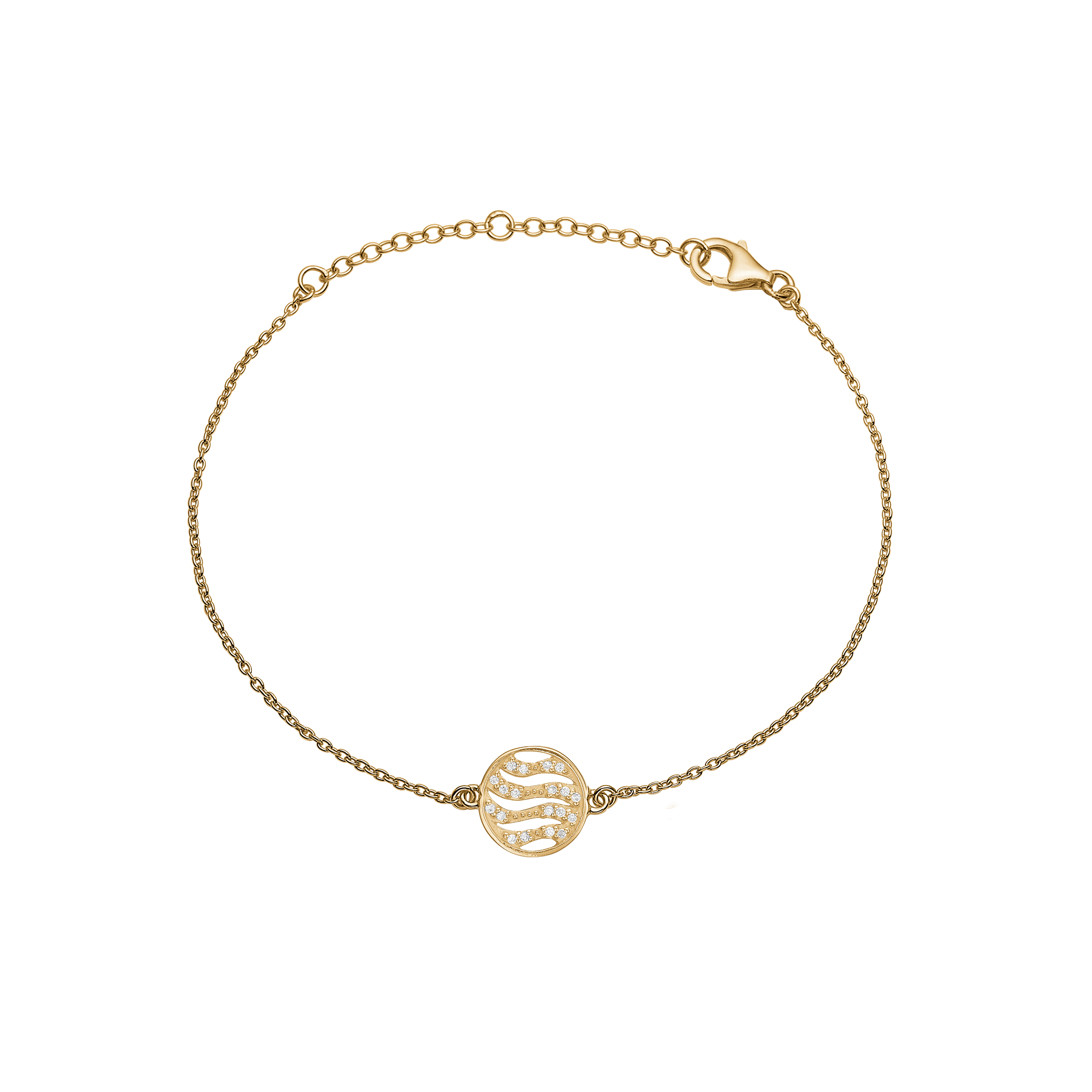 Armbånd 8 kt armbånd, bølger
