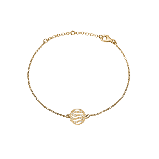 Armbånd 8 kt armbånd, bølger