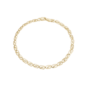 Armbånd 8Kt, små led, 19 cm