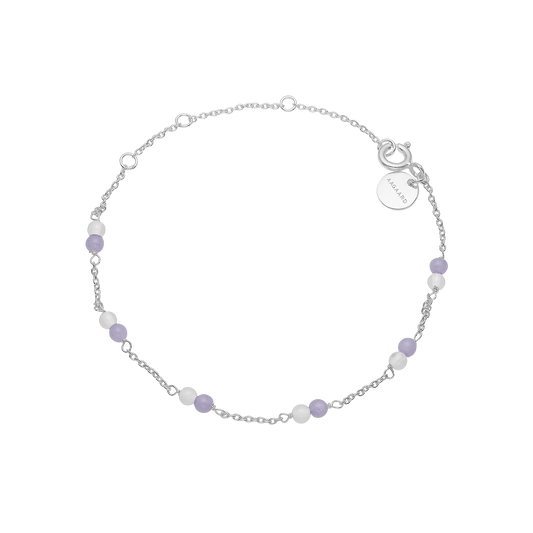 Armbånd, Amethyst/Blå Quartz, sølv