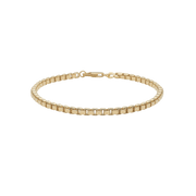 Armbånd, boks  kæde, 19cm forg.