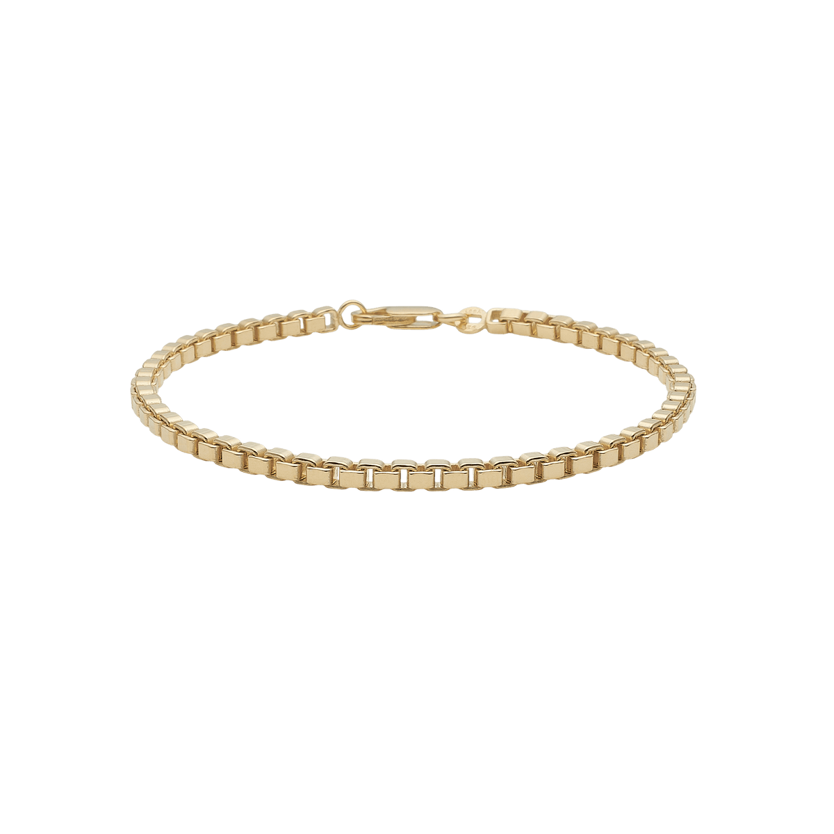 Armbånd, boks  kæde, 19cm forg.